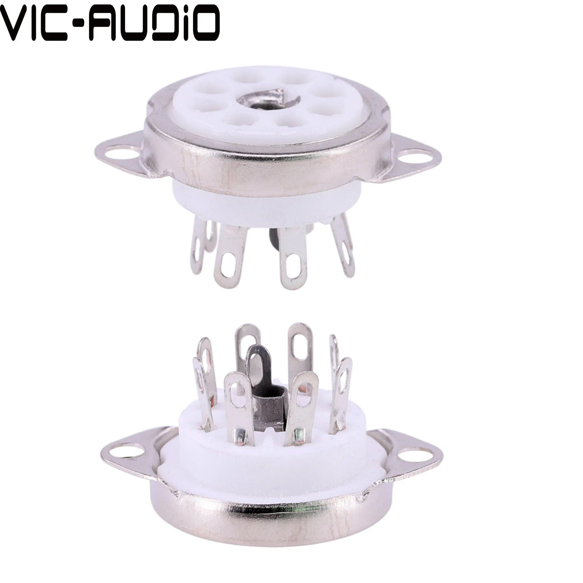 8Pin ซ็อกเก็ตเซรามิค GZC8-Y-9 Vintage วาล์วซ็อกเก็ตสำหรับ ECC40 AZ41 EF40 EF42 EL41สูญญากาศเครื่องขยายเสียงเสียง HIFI