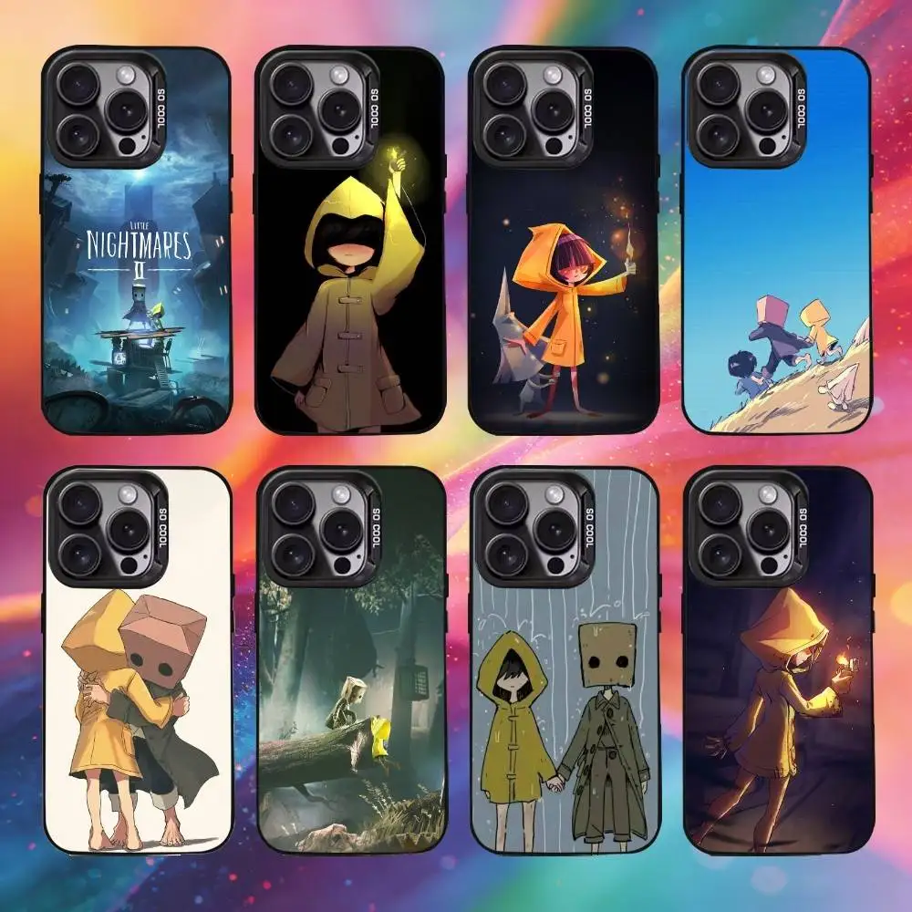 

L-Little Game N-Nightmares Phone Case For iPhone17, 16,15,14,13,12 Pro Max Black Candy Matte Shockproof Cover