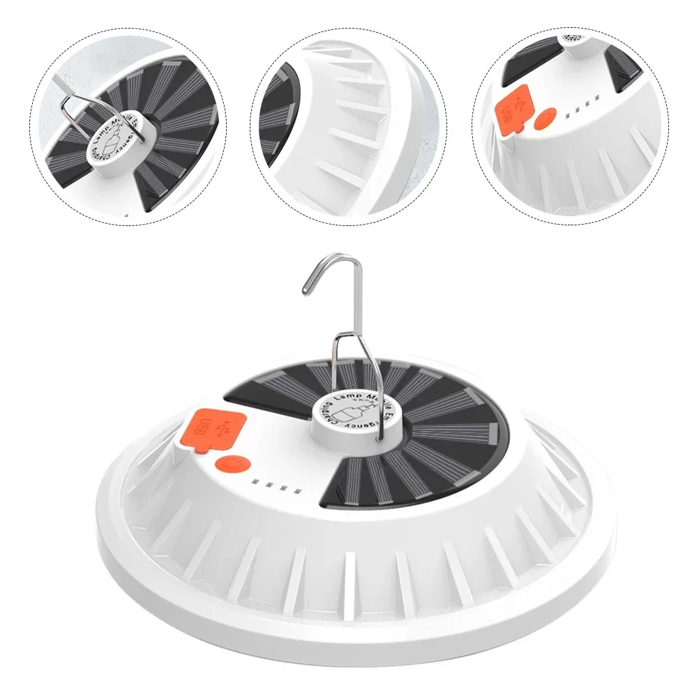 Solar Powered LED Light Camping Lantern Lightweight Remote Control Hiking Hunting Fishing Reading Outdoor Emergency Portable