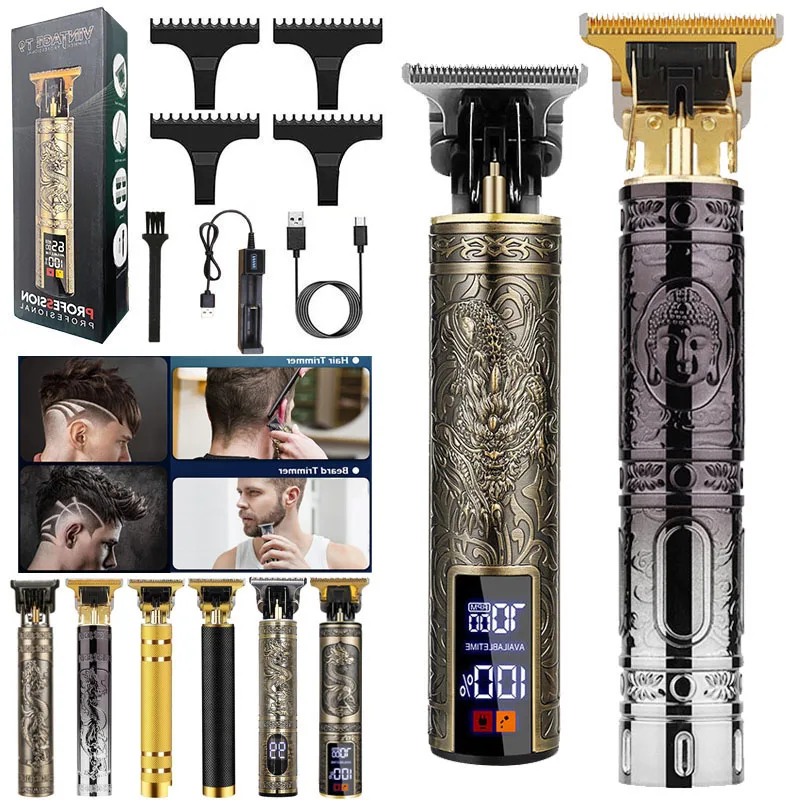 

Different Design Vintage Cordless Women's Men Beard Body Barber Shop Professional Electric Hair Haircut Razor Shaver Machine