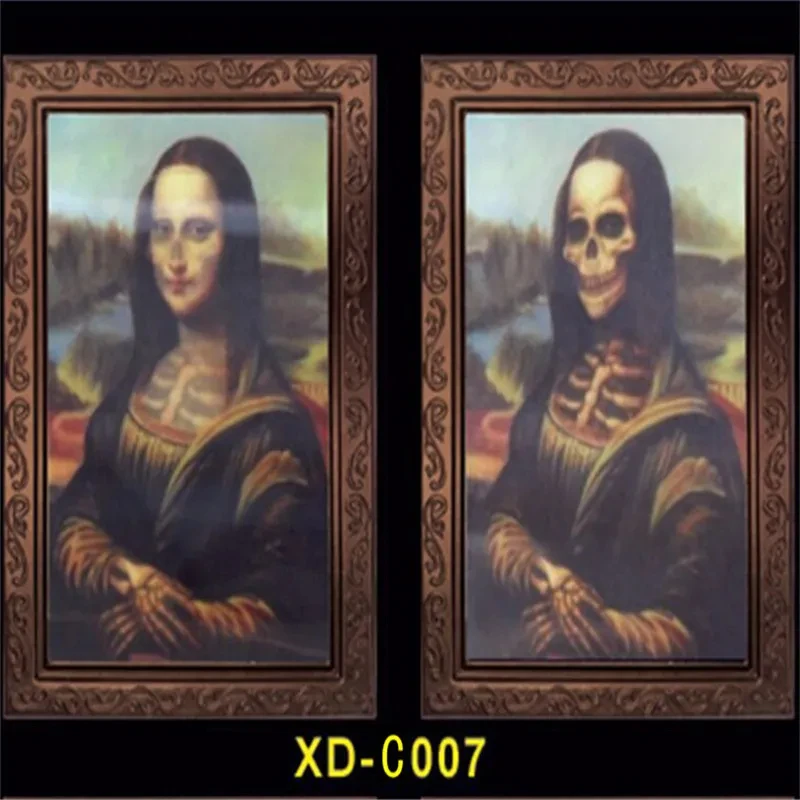 2023 Halloween 3D Changing Face Ghost Picture Frame Decoration Horror Haunted House Party Decor Craft Supplies Halloween Props