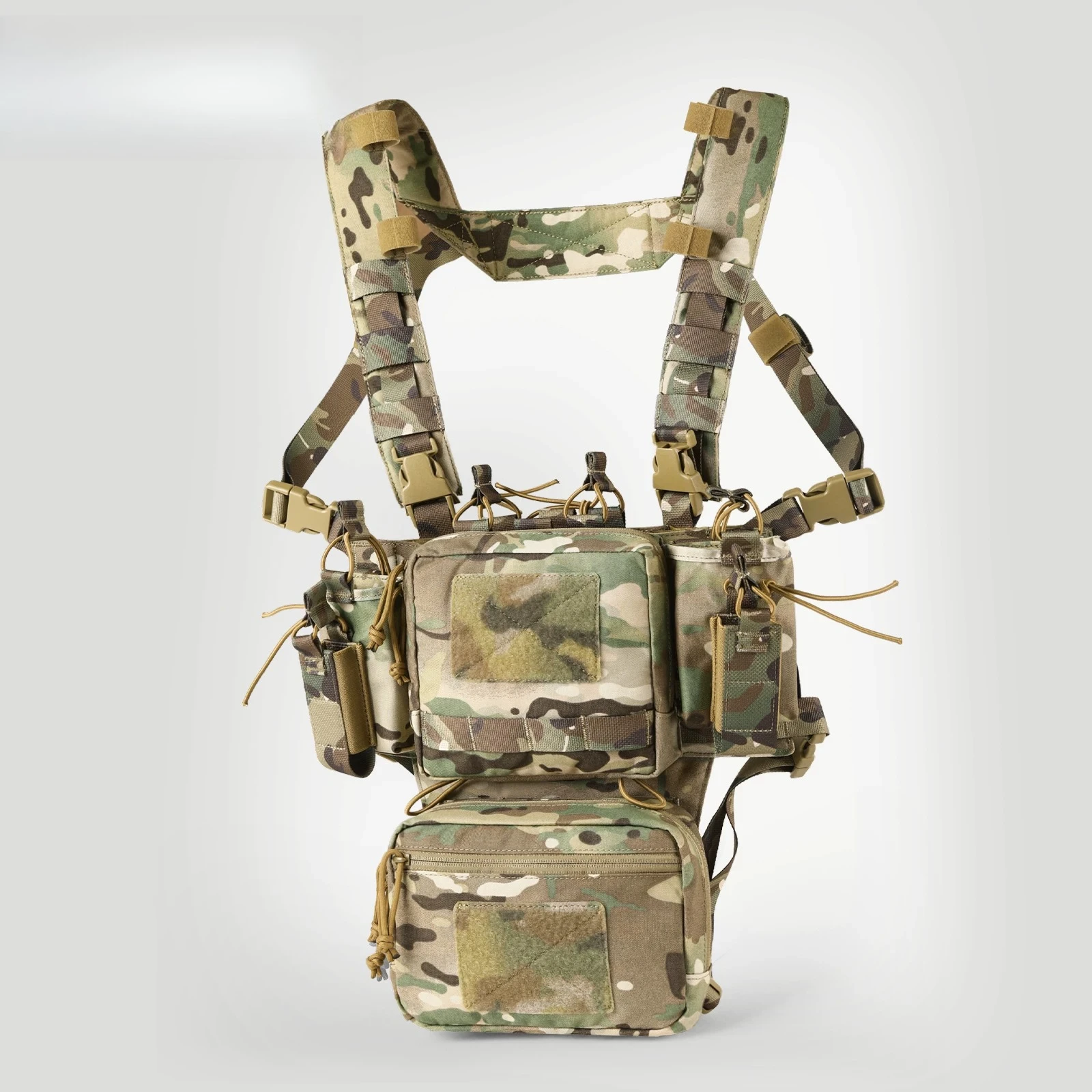 Lightweight Tactical Chest Bag Camouflage Quick-release Belly Pocket, Protective Vest Mount