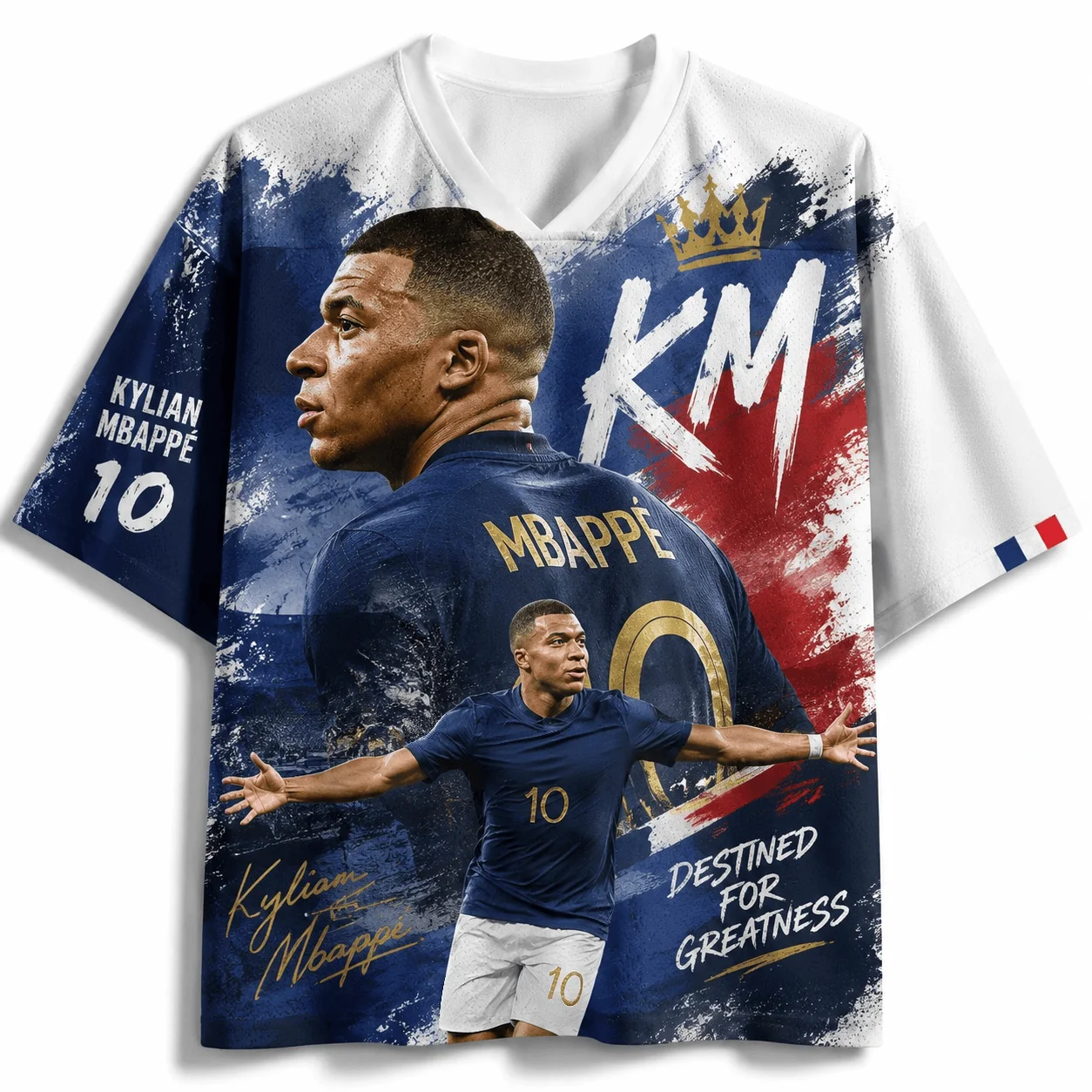 2026 French Summer Jersey Special Edition Male and Female Fan Commemorative Breathable Loose T-shirt