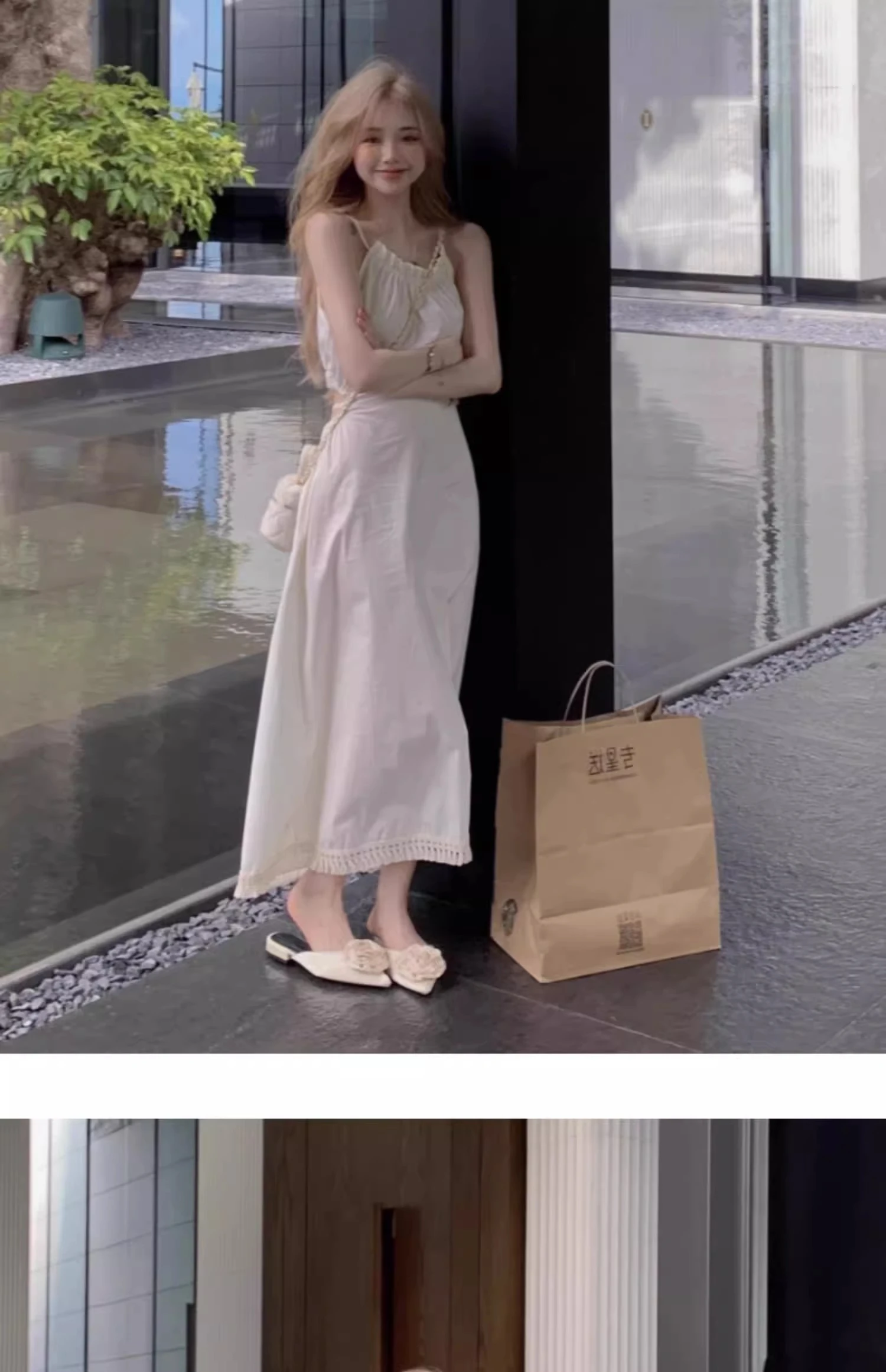 Vestidos sin mangas para mujer mágico otoño calado ahuecado perspectiva transparente ilusión todo fósforo