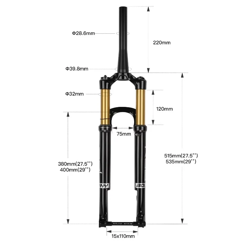 BOLANY BOOST MTB Air Fork 26/27.5/29