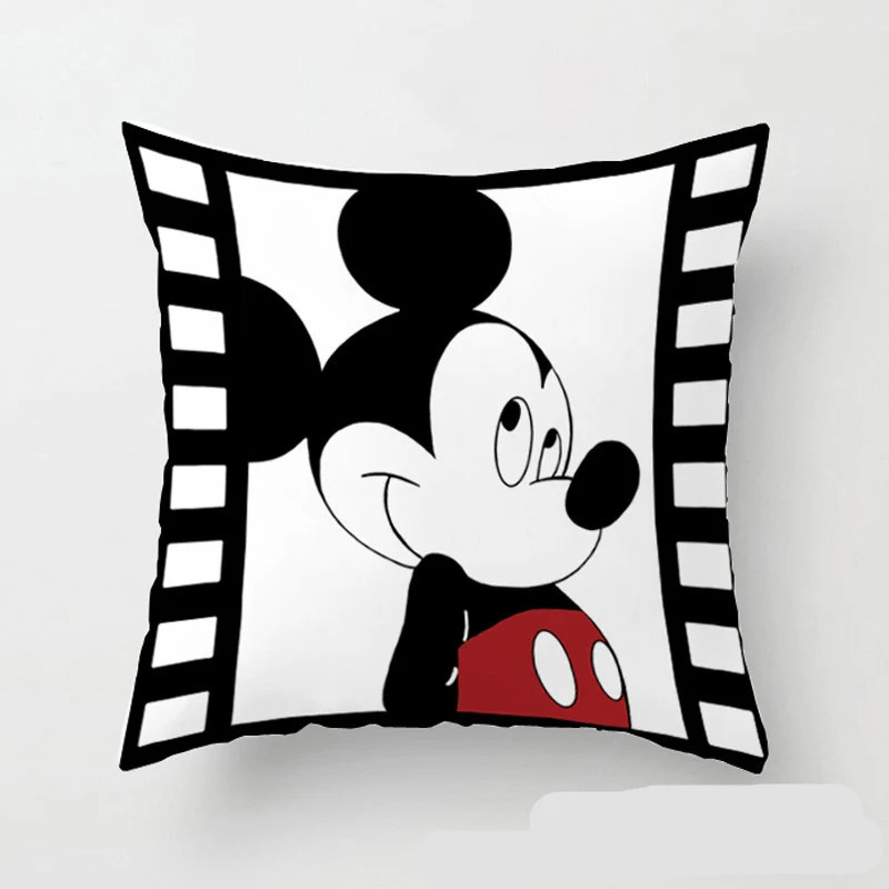 Disney Mickey Minnie Mouse Minnie Soft Pillowcases White Couple Pillow Cover Decorative Pillows Case Living Room Gift