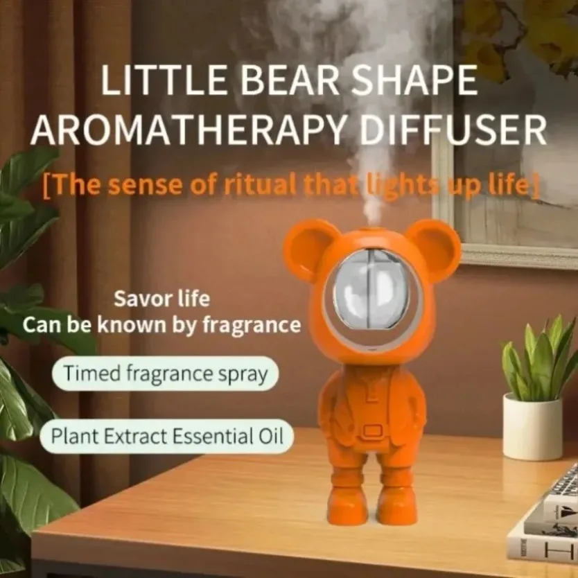 Creative Bear Humidifier USB Portable Cool Mist Humidifier Low Noise Desktop Diffuser For Home Office Bedroom Car Travel Use