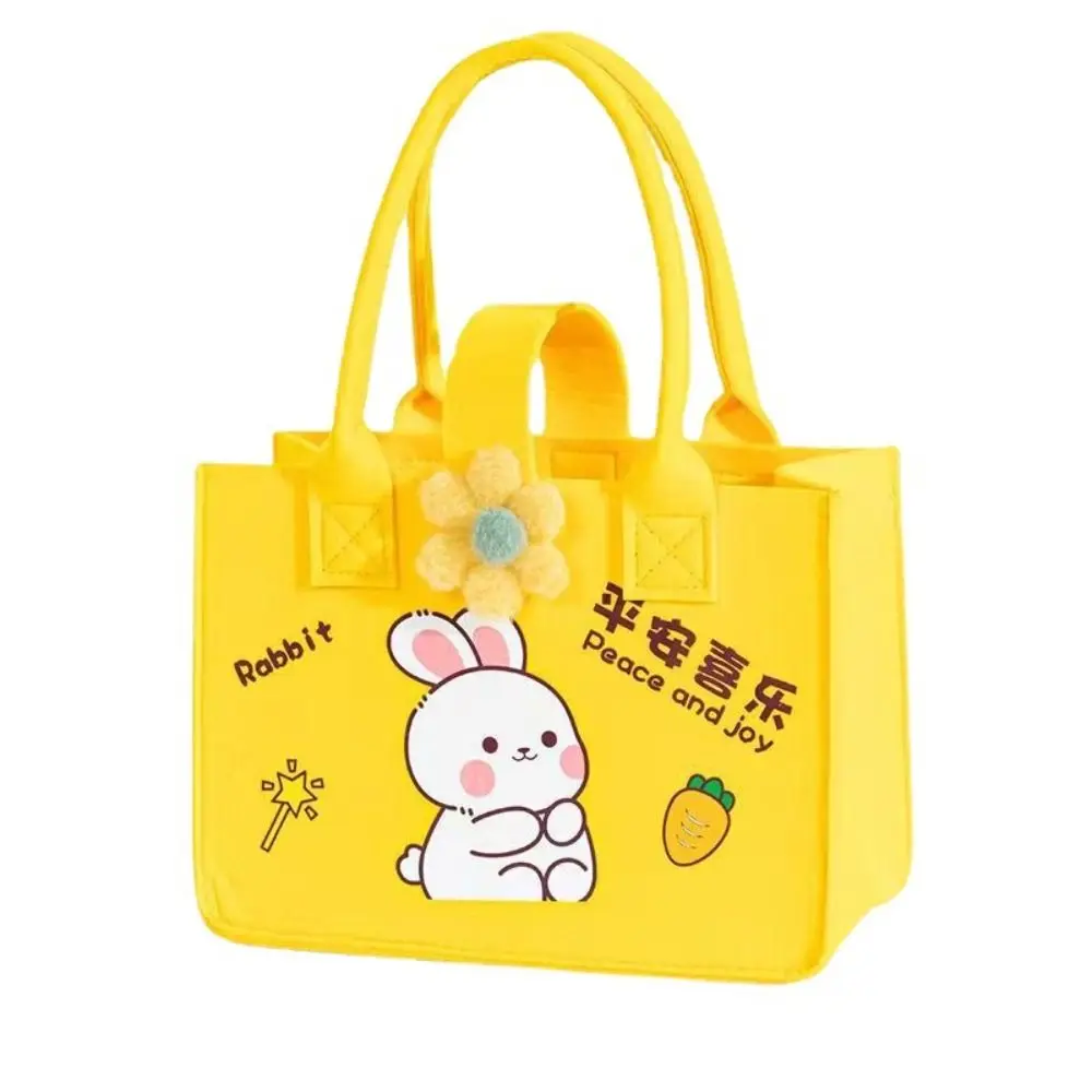 Cute Rabbit Felt Bag Non-woven Handle Foldable Handbag Gift Box Children