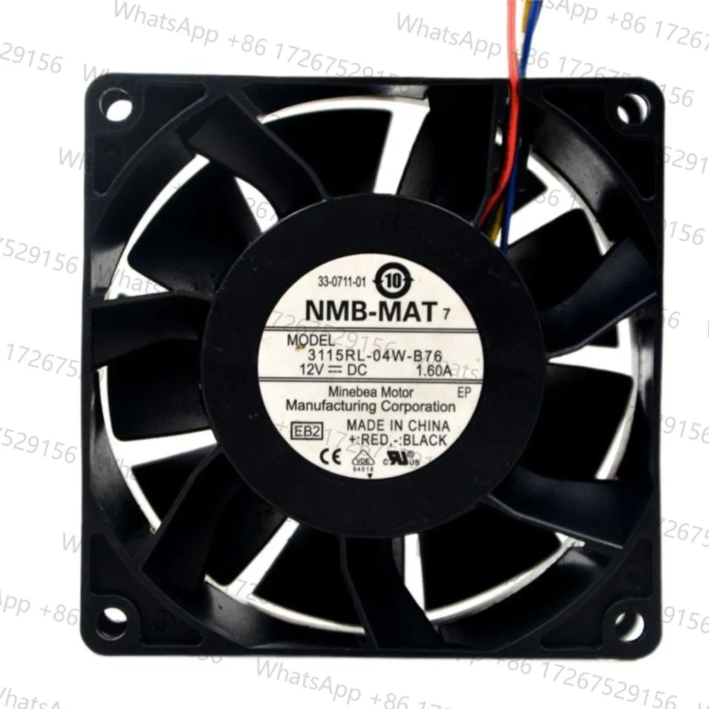 80mm powerful pwm cooling fan 12V 80X80X38 mm dual ball bearing 4-Pin PFR0812XHE DYTB0838B2U 3115RL-04W-B76