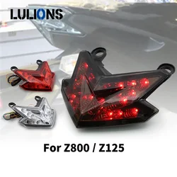 Luz trasera de motocicleta para Kawasaki Z800, Z124, 2013-2014, 12V, blanco, rojo, ahumado, señal de freno, LED