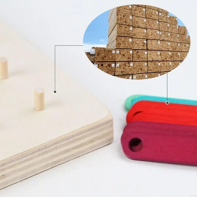 97BC ไม้ Geoboard กระดานกราฟเด็กวัยหัดเดินของเล่น 40 การ์ดรูปแบบเกมปริศนาคณิตศาสตร์ก่อนวัยเรียน