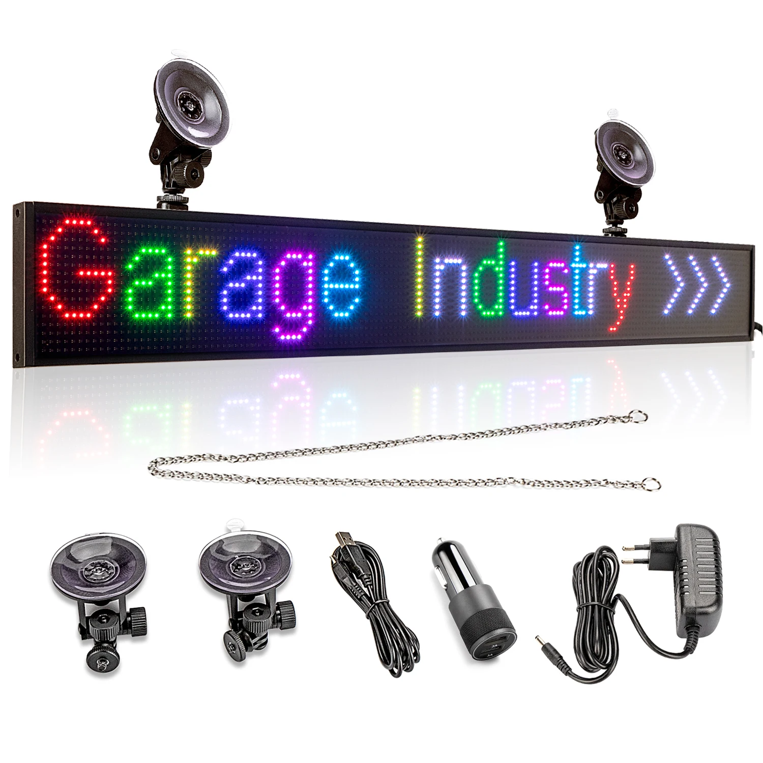 P5 82cm 12V Car Sign Full Color Car LED Display Board Indoor Programmable Scrolling Text Message Advertising Screen SMD2121