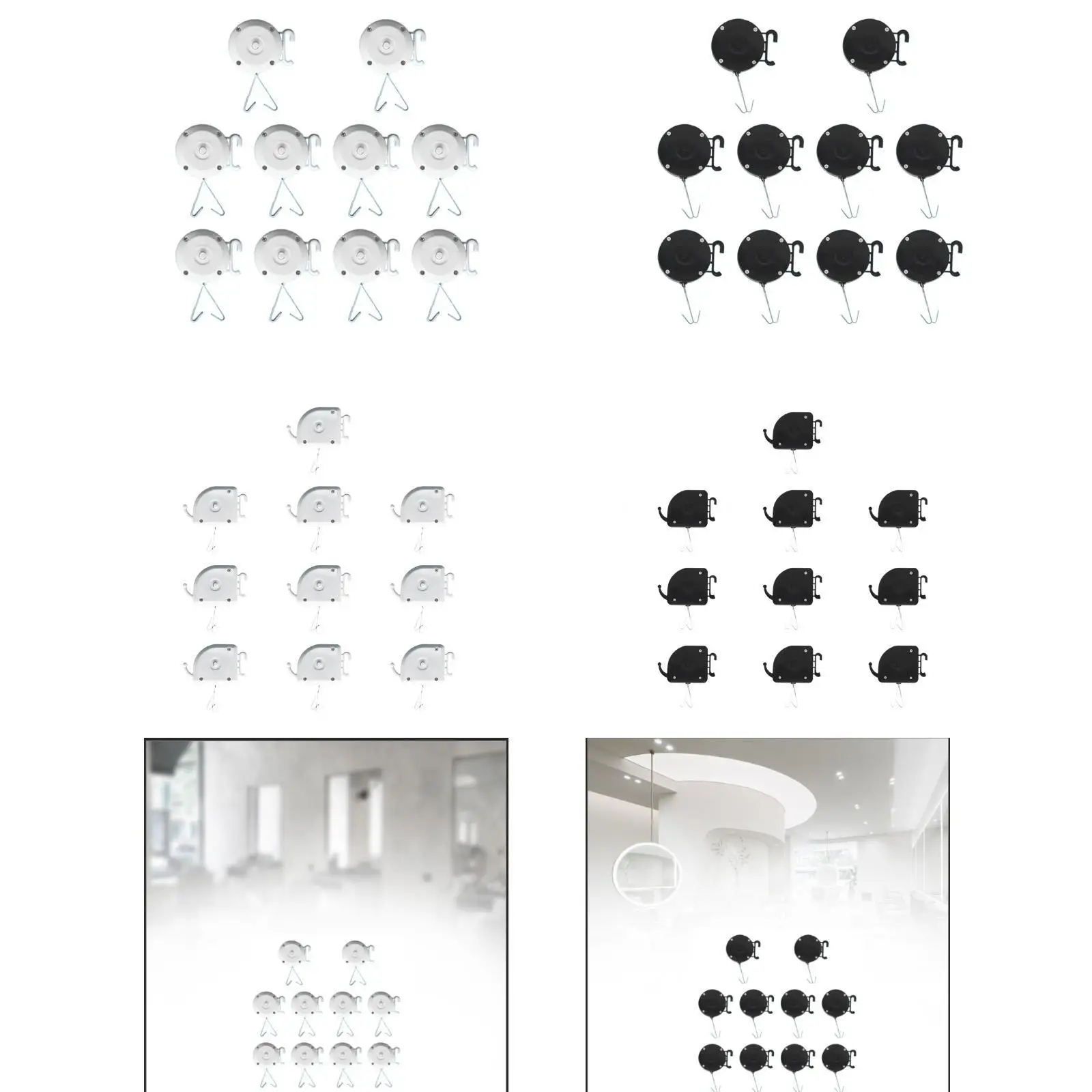 

10Pcs Perm Bar Wire Hanging Box Heat Resistant Sturdy Space-saving Hair Curling Machine Fittings for Hair Salon Professional