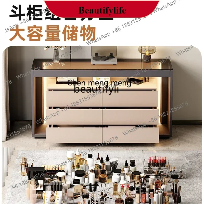 

G153 Italian minimalist bedside cabinet small apartment bedroom six chest cabinet household drawer storage cabinet