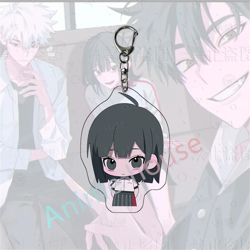 Anime Link Click Rin Charles Lucas Keychain Acrylic KeyChain 6cm Kawaii Bag Pendent Cheng Xiaoshi Lu Guang Cartoon Keyring