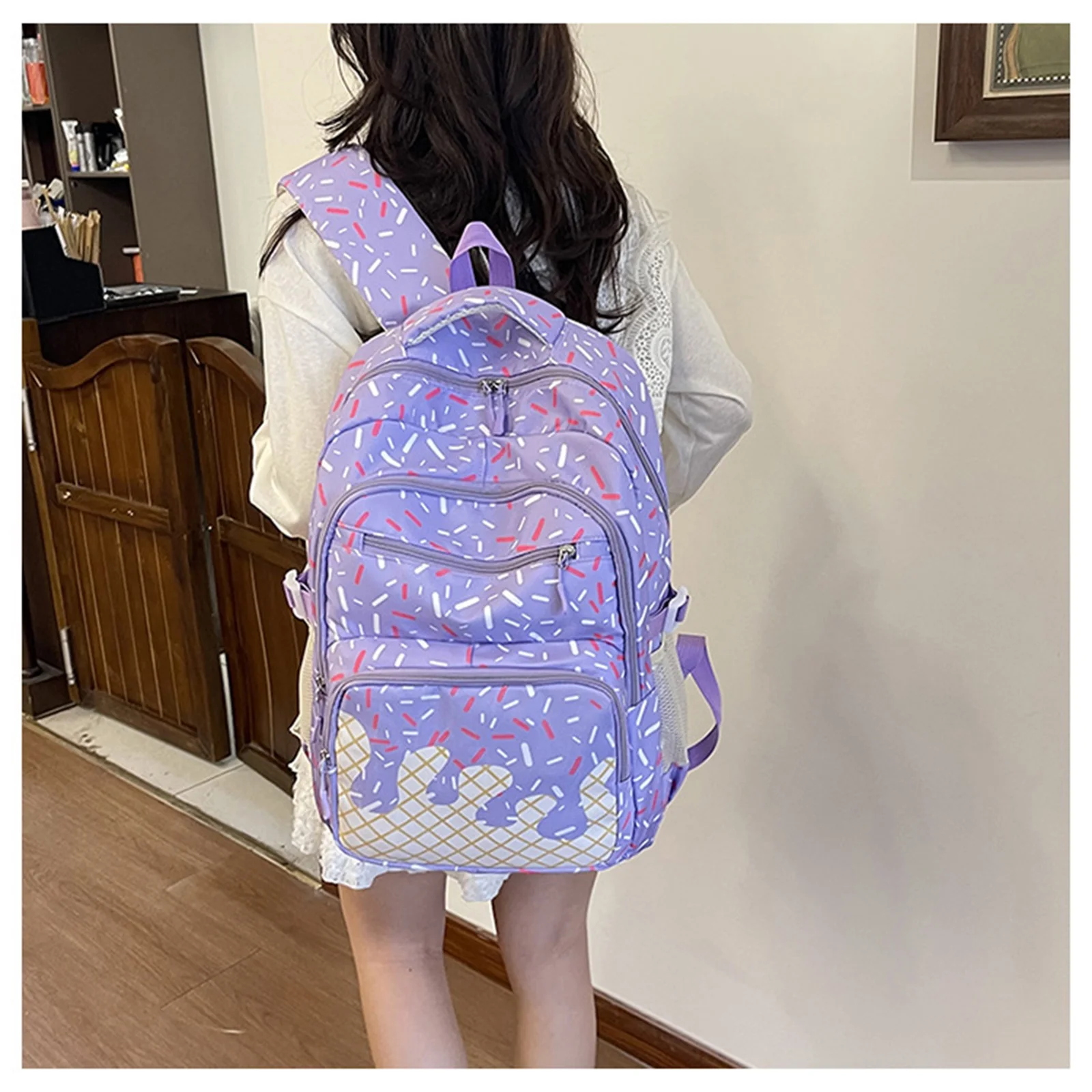 Large-Capacity Backpack Children's Fashionable Laptop Backpacks Kids Girls Casual Dual-Shoulder Bag Handbag Set view 4