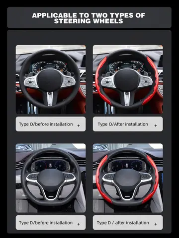 Universal Non-Slip Carbon Fiber Car Steering Cover Steering Wheel Booster Cover for Car Anti-skid Accessories 10 best sales suzuki jimny steering wheel cover - №6