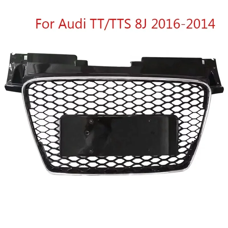 

For TTRS Style Front Sport Hex Mesh Honeycomb Hood Grill Black for Audi TT/TTS 8J 2006 -2014 Without Emblem