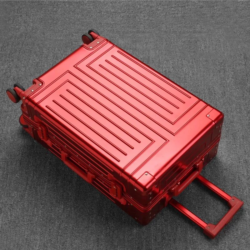 

Vnelstyle top quality 100% aluminum travel luggage 20/24/26/29 inch carry on trolley suitcase luxury boarding rolling luggage