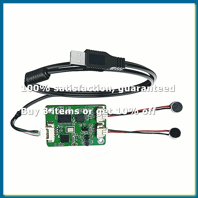 Dual-Microphone Matrix Noise Reduction Array AI Voice Interaction USB Driver-Free Enhancement