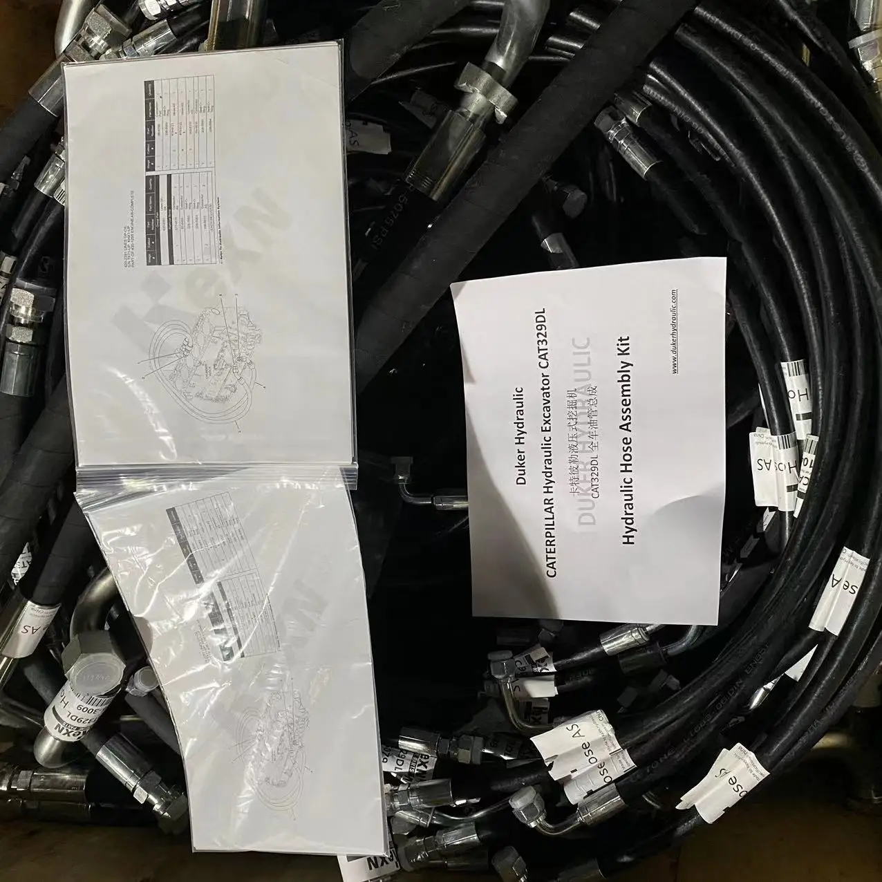 경쟁력 있는 가격 고품질 캐터필러 굴삭기 CAT329D2 수리 호스 AS 키트