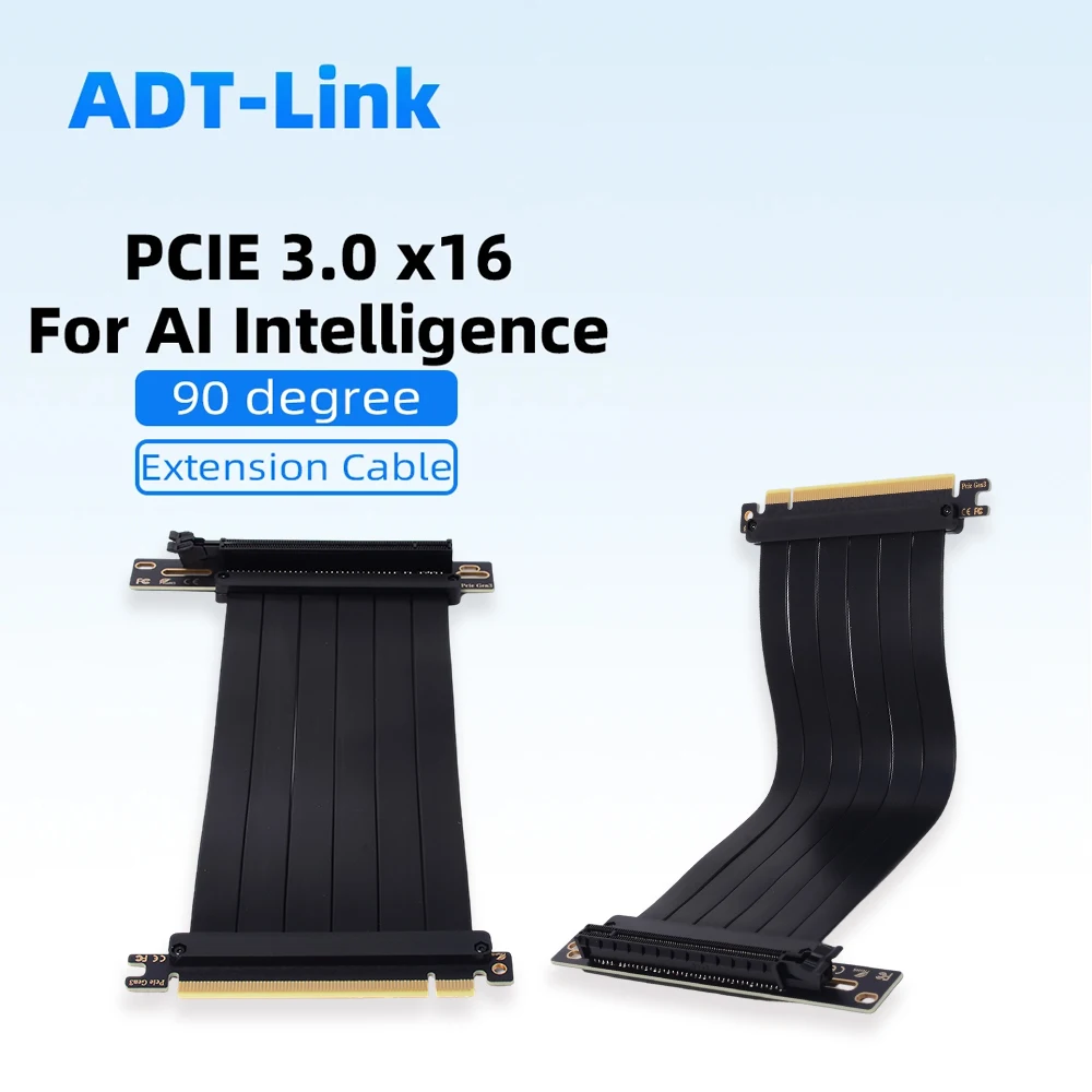 PCIE 3.0 X16 Riser Cable 90 180 Degree Bend Adapter Graphics Card Extension High Speed Flexible Flat for GPU PC DIY 0.2m 0.15m
