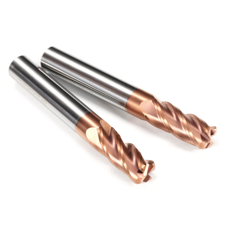 HRC55 Carbide Corner Radius End Mill 1-12mm 4Flutes Milling Cutter Alloy Coating Tungsten Steel Cutting Tool maching Endmills