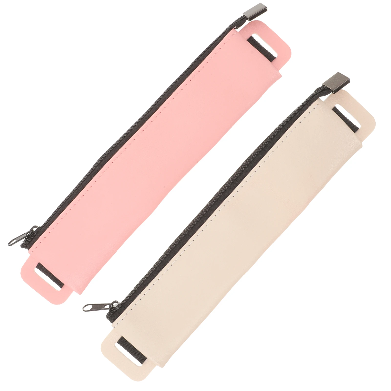 

2pcs High-end Custom Pen Bag Protective Simple School Business Pens Pouch Gift Birthday Anniversary Office Supplies