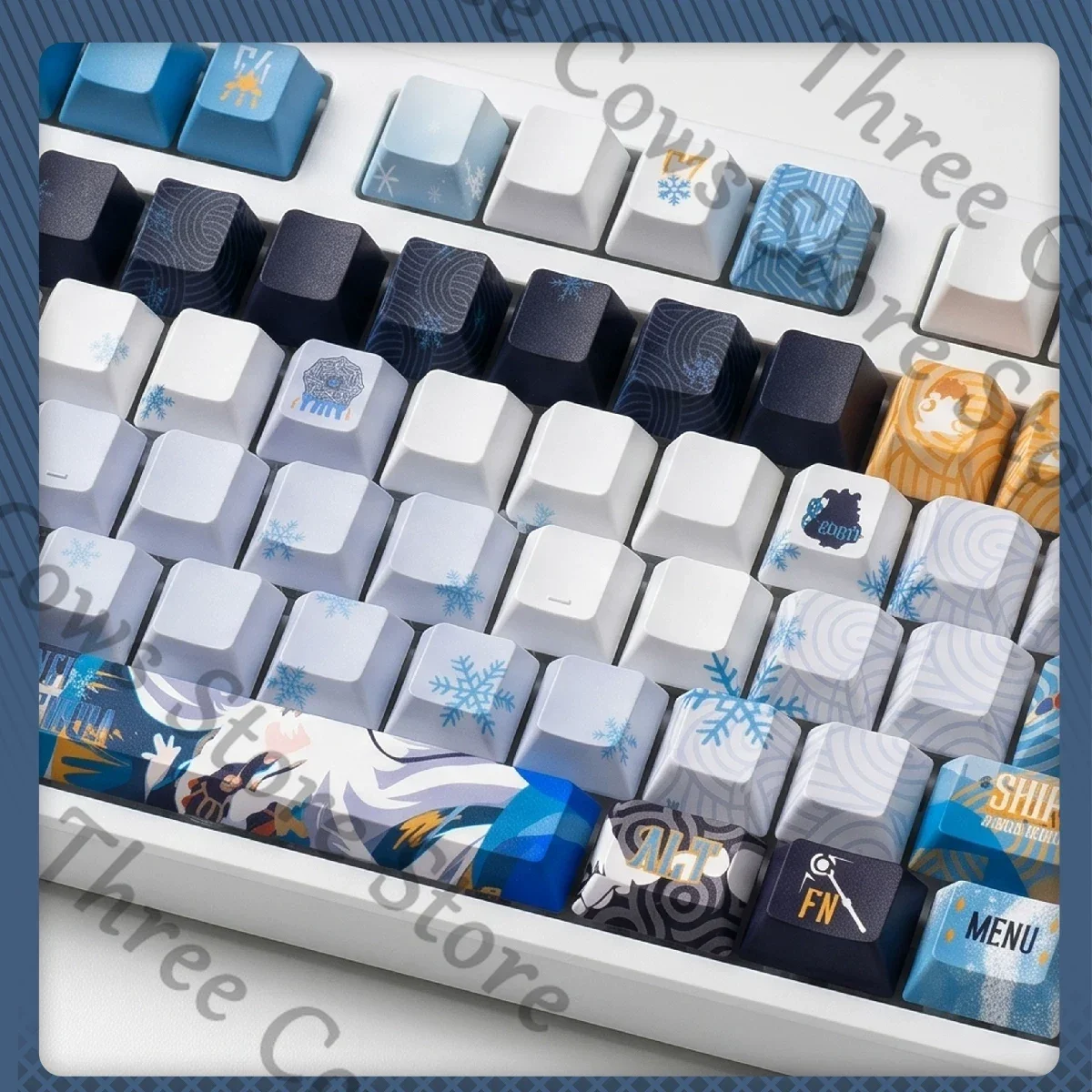 

Anime Arknights Pramanix The Prerita Cosplay Cartoon Shine Through Keycap Keyboard Cap Full Set Keycaps Accessories Model Gift