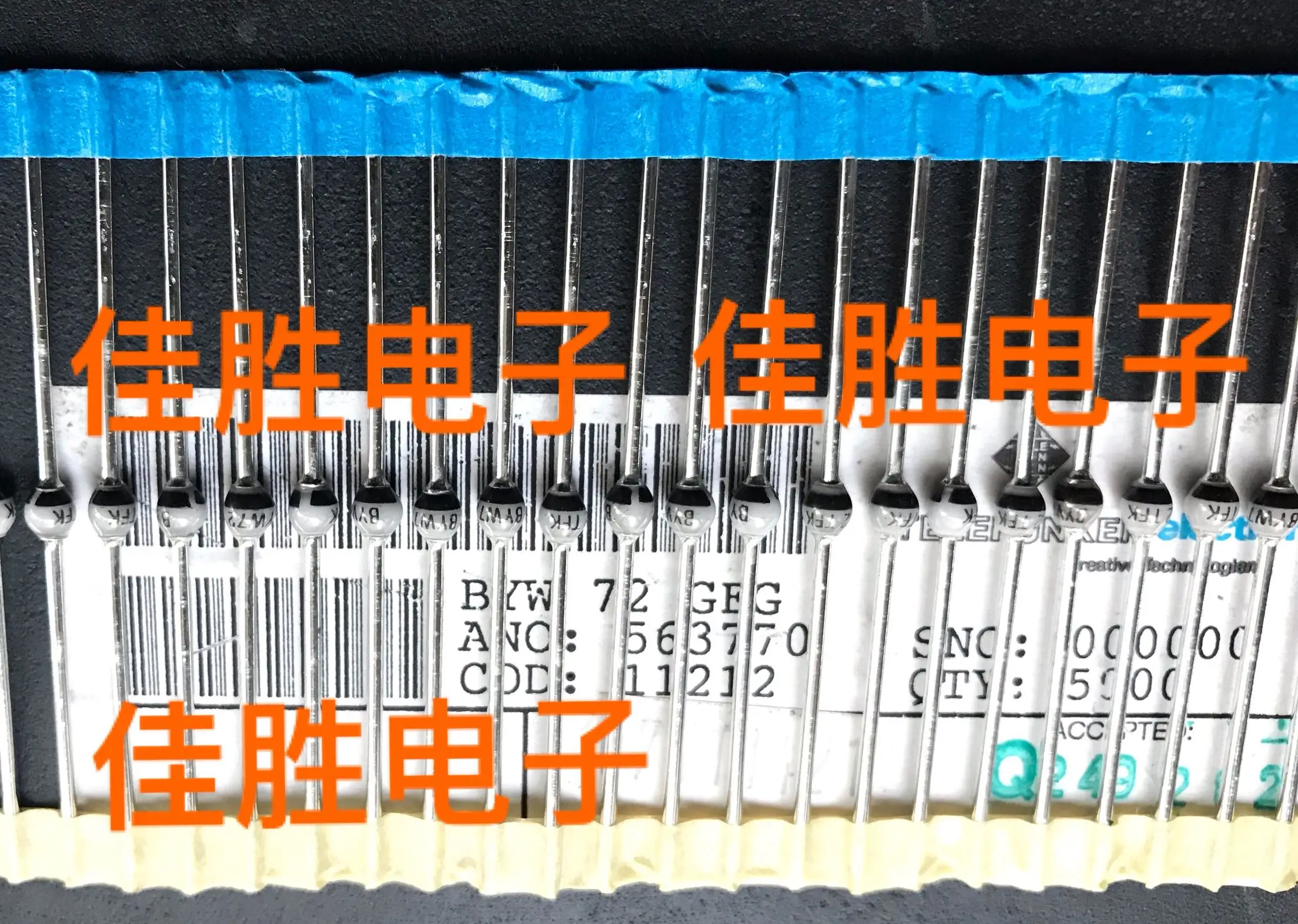 10PCS 100% New original BYW72 3A200V glass passivation fast recovery diode SOD64