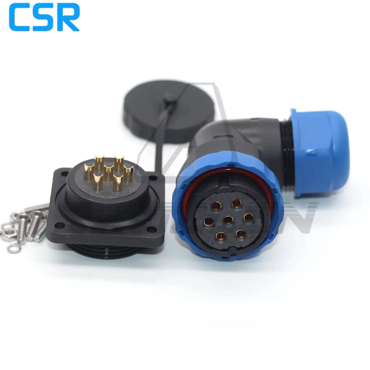 SD28 Waterproof Connector 2 3 4 5 6 7 9 10 12 14 16 19 22 24 26 Pin IP68  Female Plug Male Socket Square Panel Mounting IP68