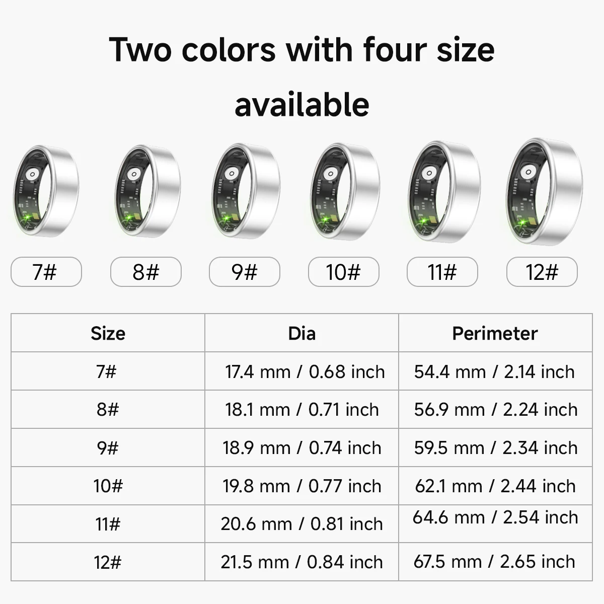 Smart Ring with Health Tracking, Long Battery Life, Real-Time Heart Rate and Blood Oxygen Monitoring, Daily Activity Tracking, S