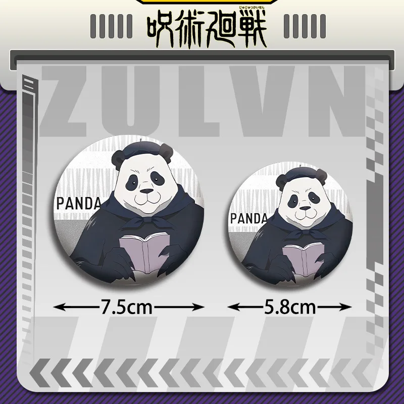 Jujutsu Kaisen شارة بدبوس مزدوجة الجوانب 75 مللي متر 58 مللي متر أنيمي البضائع تحصيل سلسلة 156 171 تصميم جديد مانغا مستوحاة #3