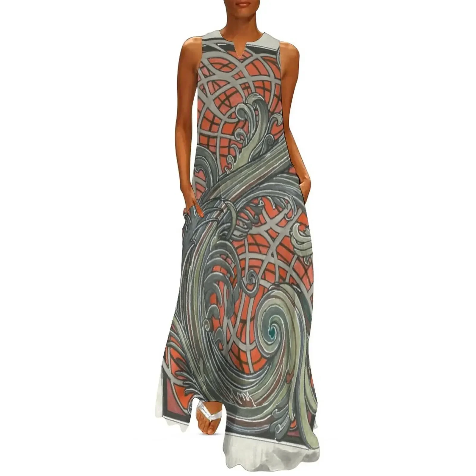 

nice curves Long Dress loose summer dress summer clothes summer dress women 2025 dresses with long sleeves