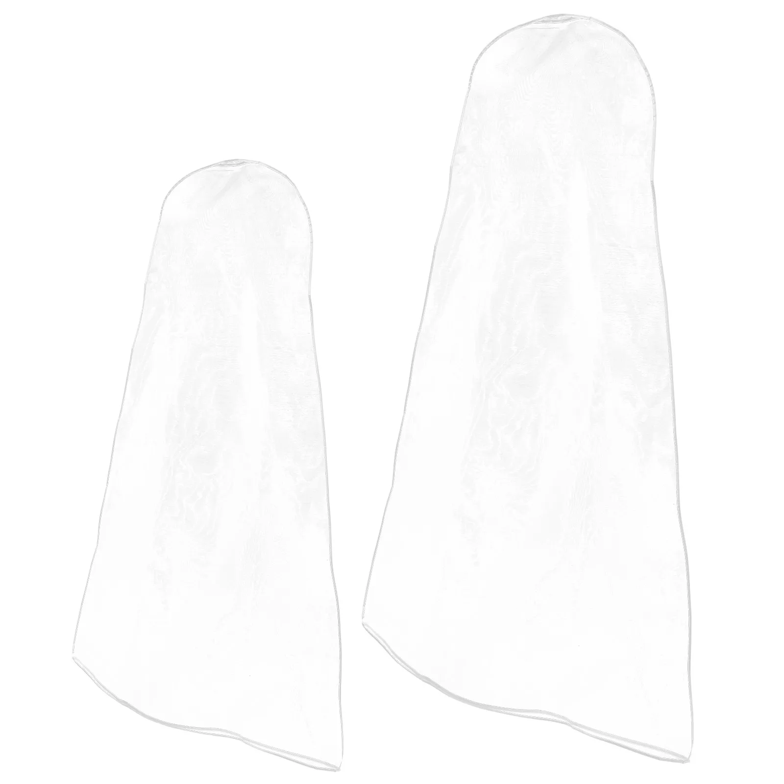 

2pcs Wedding Dress Dust Cover Glass Yarn Storage Bridesmaid Travel Garment Bag Breathable Zipper Long Dress Suit Closet