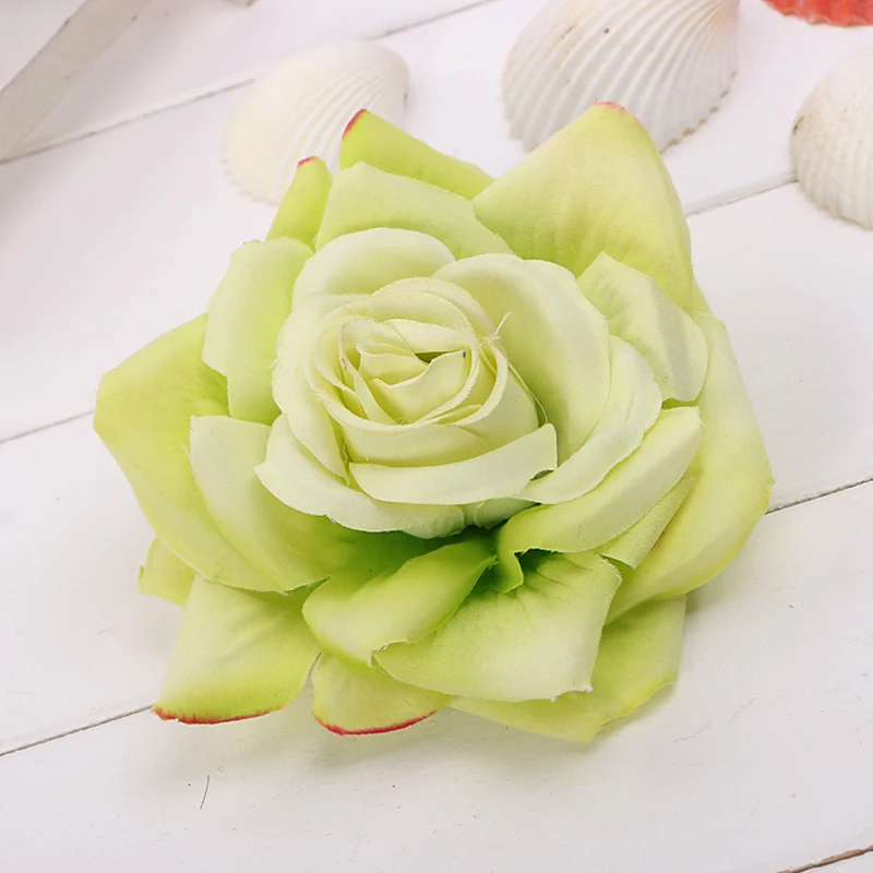 Bohemian Beautiful Artificial Flower Hair Clip Rose Flower Hairpins For Bridal Wedding Seaside Holiday Party Hairpin Headdress