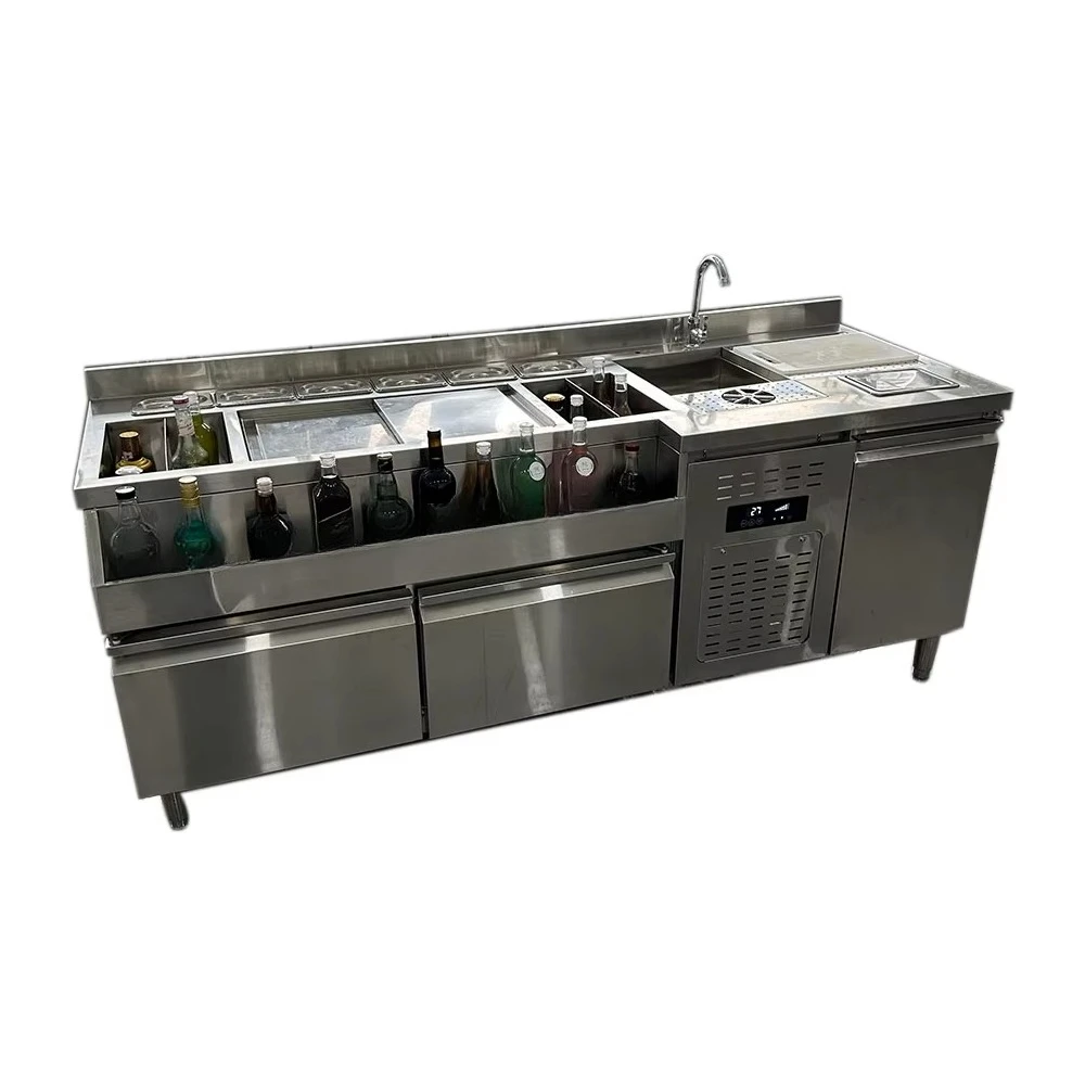 Model Bartender Operating Platform Fridge Bartender Refrigeration to the Bartender for Whiskey Water Hotels Restaurants Coffee