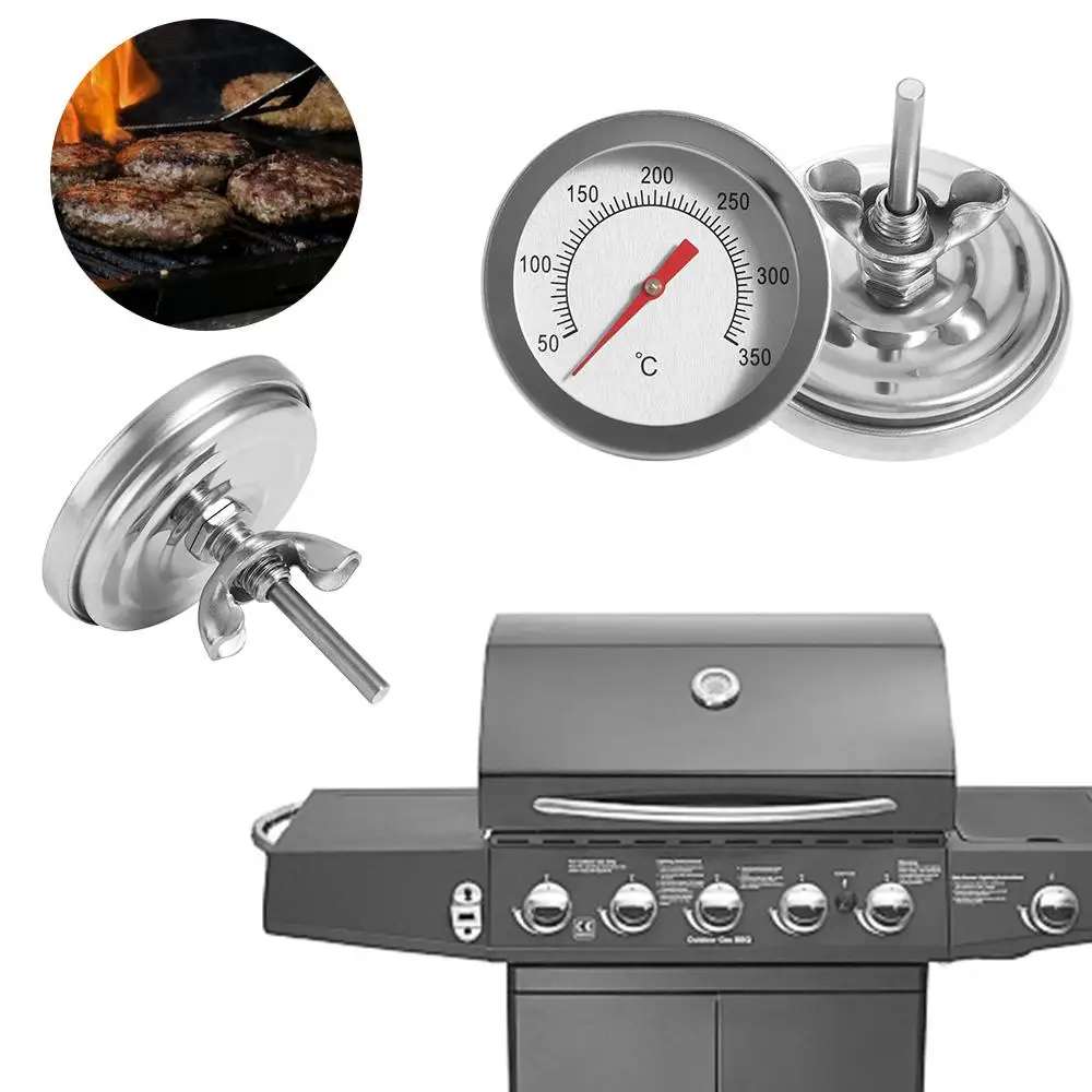 Convenient Large Face BBQ Thermometer Probe Bimetallic Oven Thermometer Gauge 50℃350℃ Grill Thermometer Kitchen