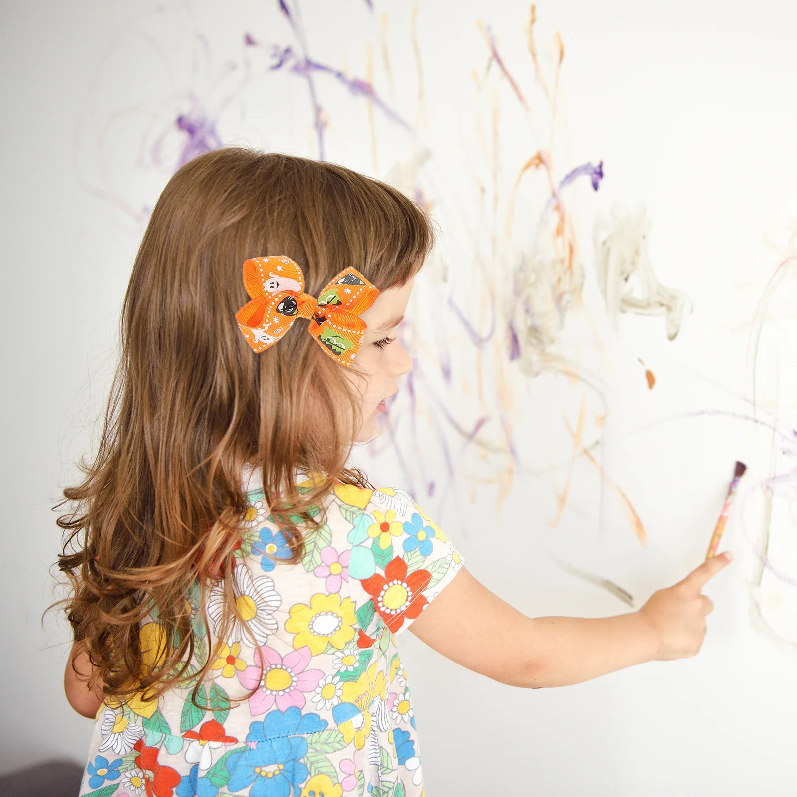 

8Pcs Bowknot Hairpins Halloween Hair Bows Clips Party Costume Fall Holiday Hair Accessories Halloween Bows for