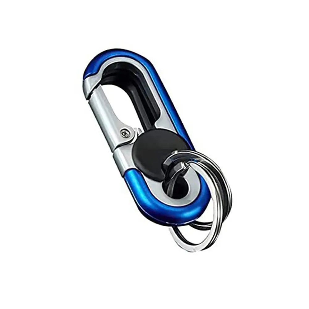 Gift For Man Metal Key Buckle Business Metal Waist Buckle Double Ring  Keychain Car Key Holder Car Keychain Keys Organizer