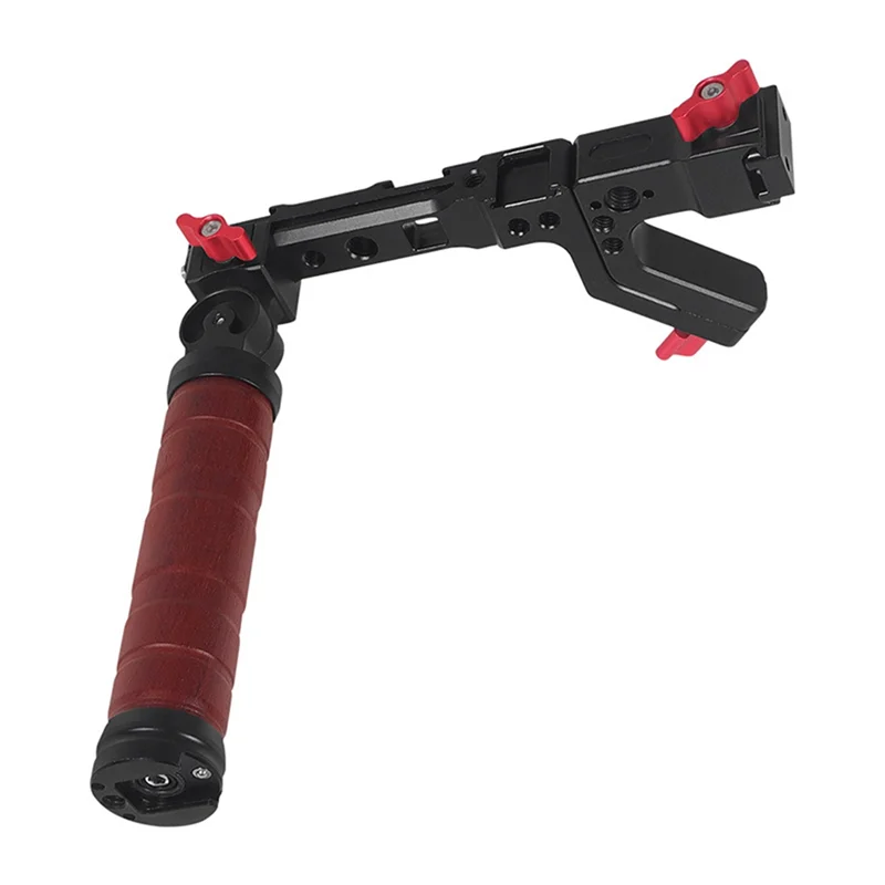TCES-For DJI Handheld Stabilizer Expansion Gimbal Bracket Multi-Functional Folding Dual-Use Rosewood Lifting Pot Handle