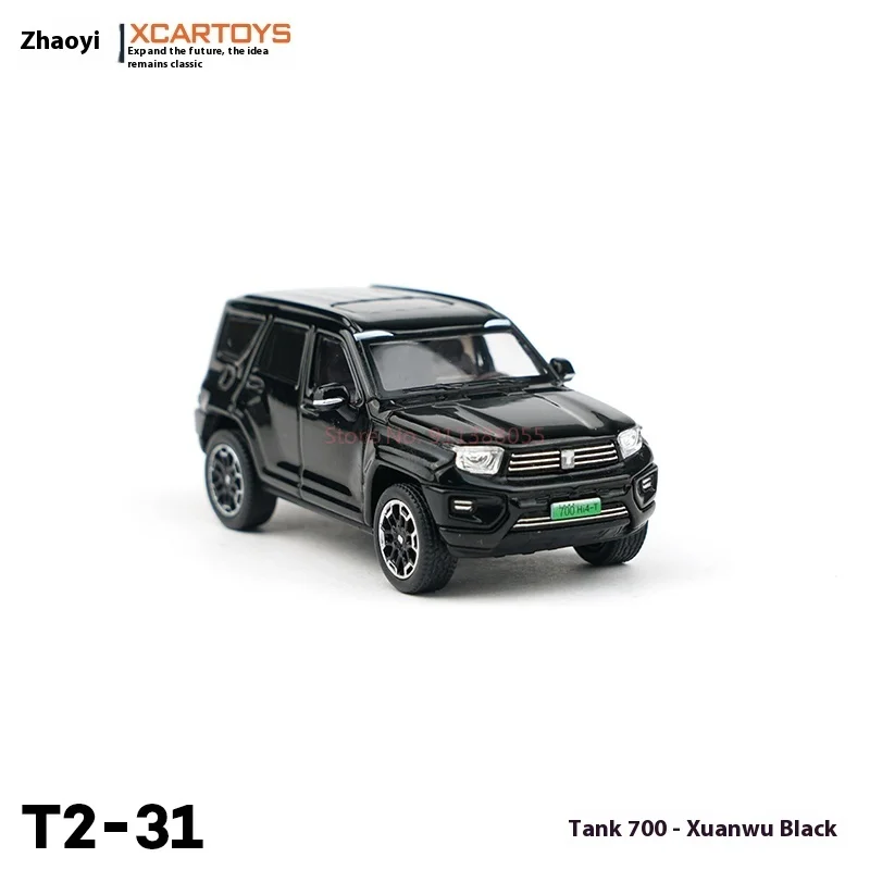 Xcartoys Druckgusslegierung 1:64 Automodell Spielzeugpanzer 700- Schwarz Sammlung Dekorationen Display Geschenk