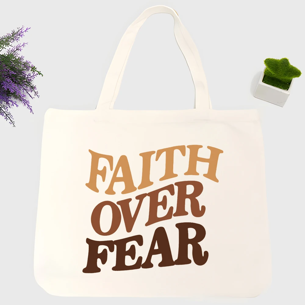 Men's slogan-style canvas tote bag, casual daily shopping and weekend outings
