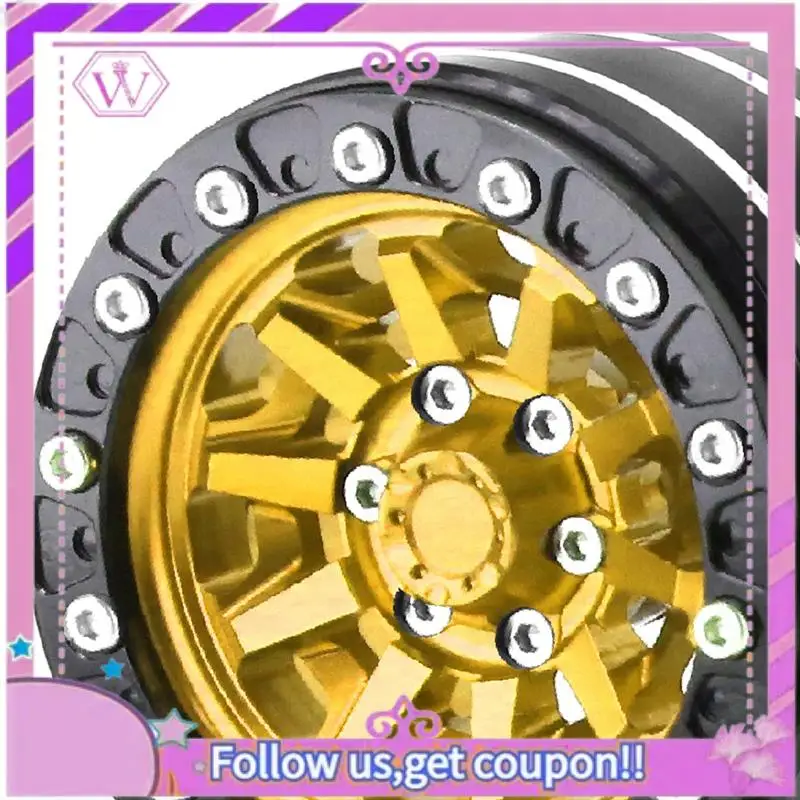 

Upgraded Metal 1.9Inch Beadlock Wheel Rim Outer Diameter 55Mm For RC 1/10 12Mm Hex Crawler Car Axial SCX10 90047 CC01 TRX4