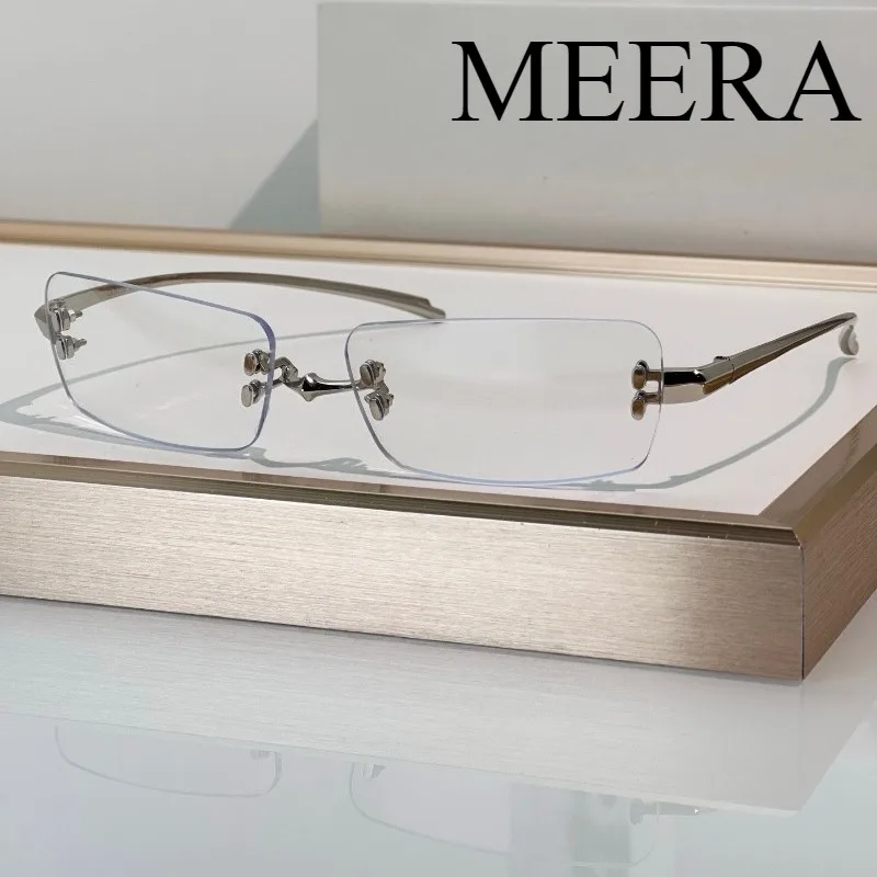 

2025 New Fashion Rimless Glasses Frame Retro GM Eyeglasses Frame Women Luxury Brand Sunglasses UV400 Myopia Prescription Glasses