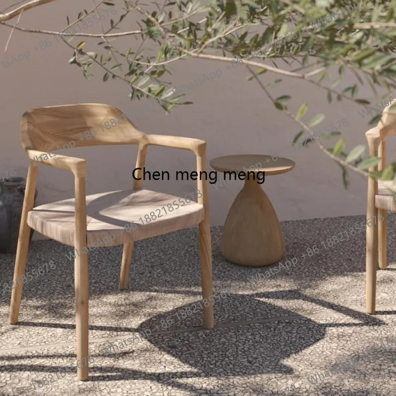 

Outdoor Indoor Coffee Restaurant Simple Conference Room Dining Room Teak Back Chair