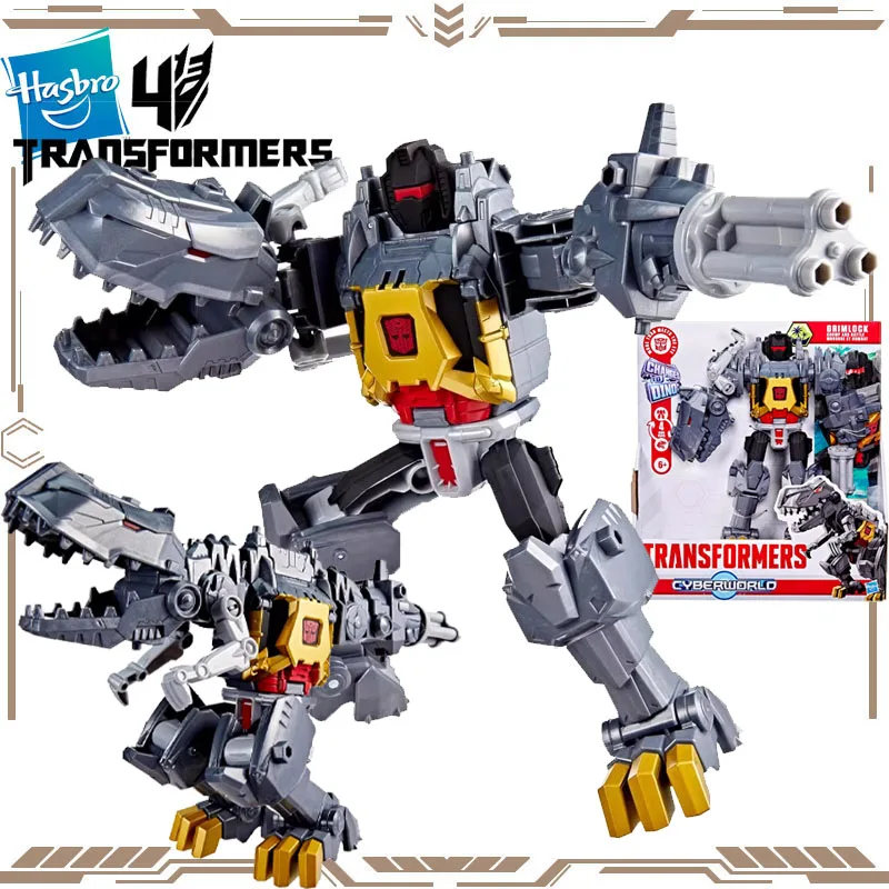 

Hasbro Original Transformers Changes To Dino Grimlock Cyberworld Action Figure Toys for Boys Girls Gift Collectible Model