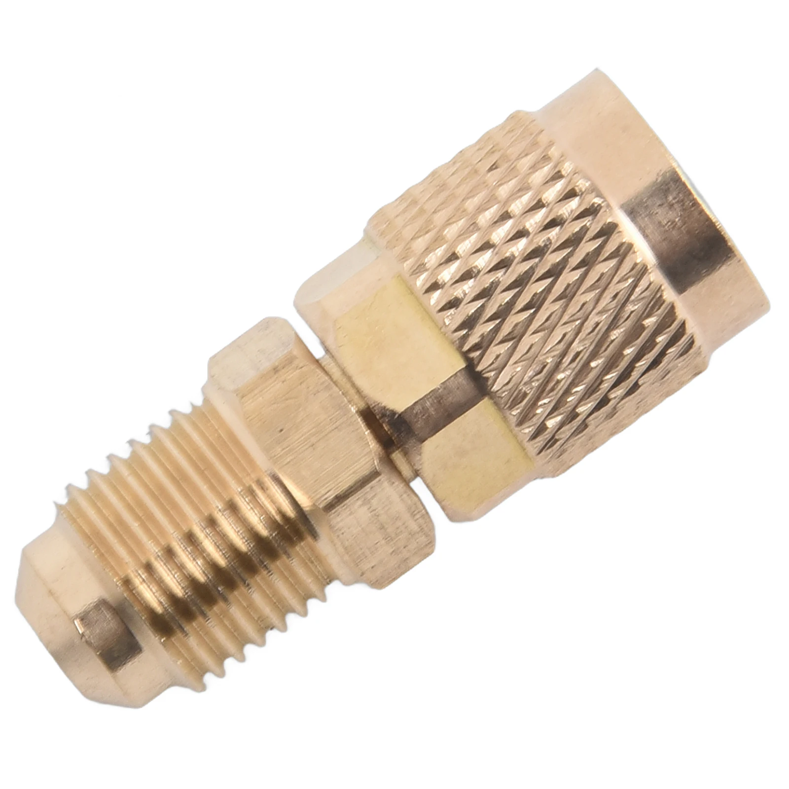 Adaptador R410a de alto rendimiento, acopladores rápidos 516 SAE F a 14 SAE M, conector acampanado 516 SAE M a 14 SAE