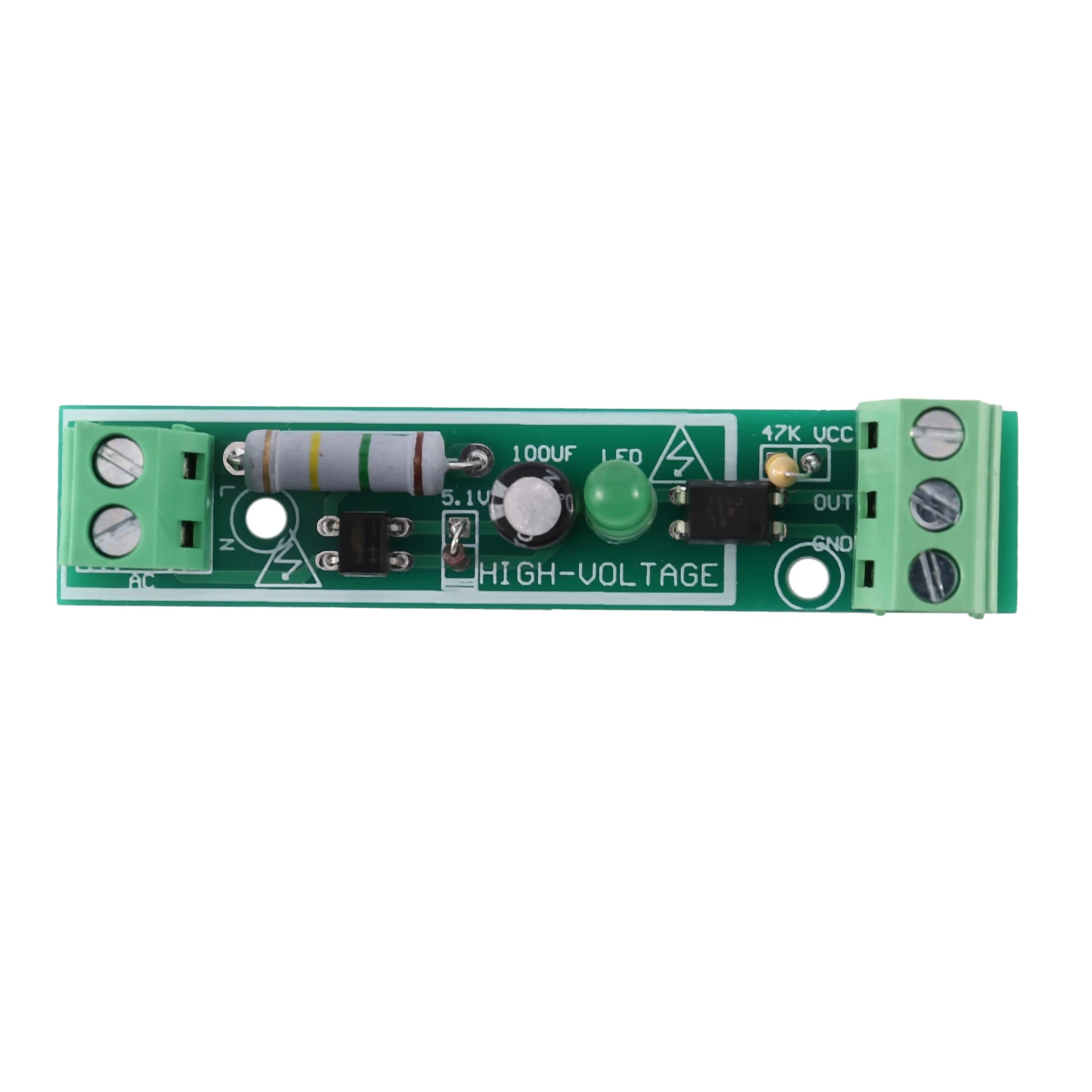 5PCS AC 220V Optocoupler Isolation Module Voltage Detector Board TTL 3-5V SCM Testing for Microcontroller Adaptive PLC