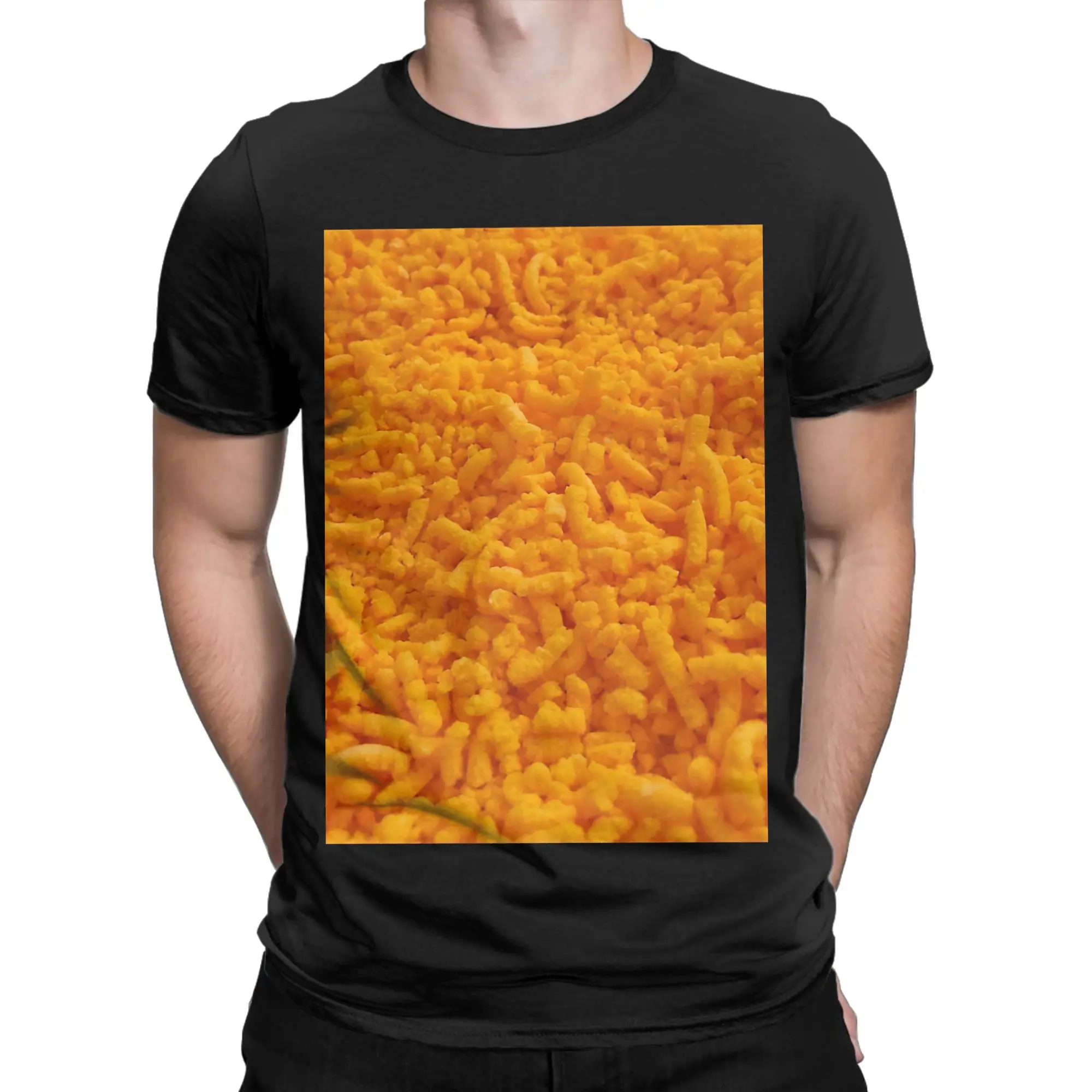 cheese crunchies Novelty Graphic 100% Cotton T-Shirt Cheetos Tees Tops For Men